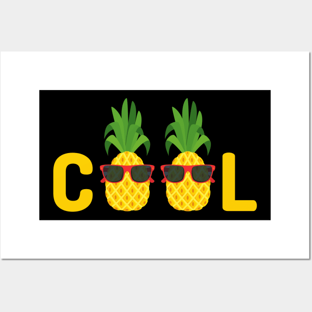 Cool Pineapple Funny Holiday Wall Art by Outfit Clothing